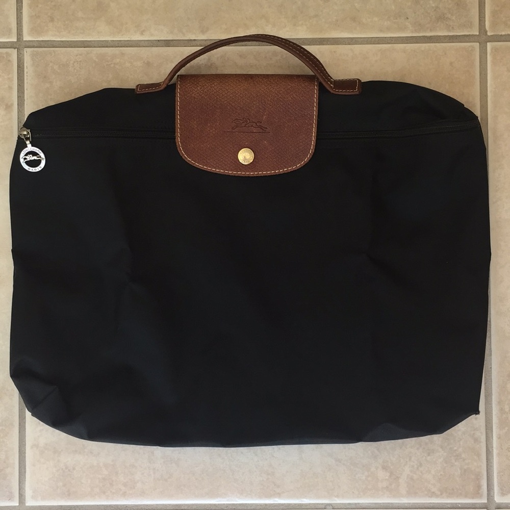 Longchamp Le Pliage Document Holder in Black